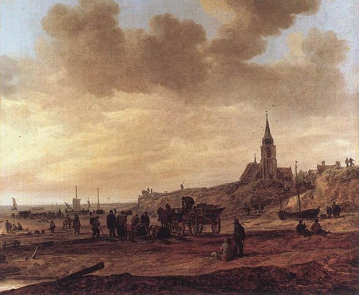 Jan van Goyen Beach at Scheveningen France oil painting art